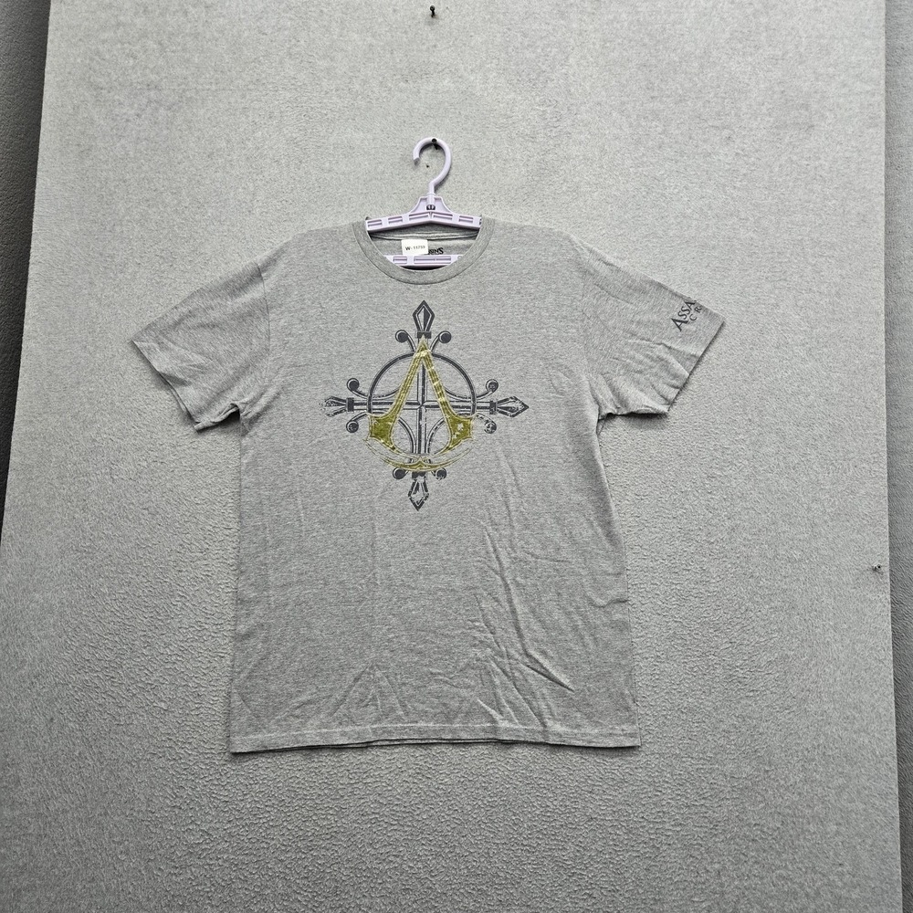 Assassin's‎ Creed Men Shirt LARGE Gray Graphic Short Sleeve